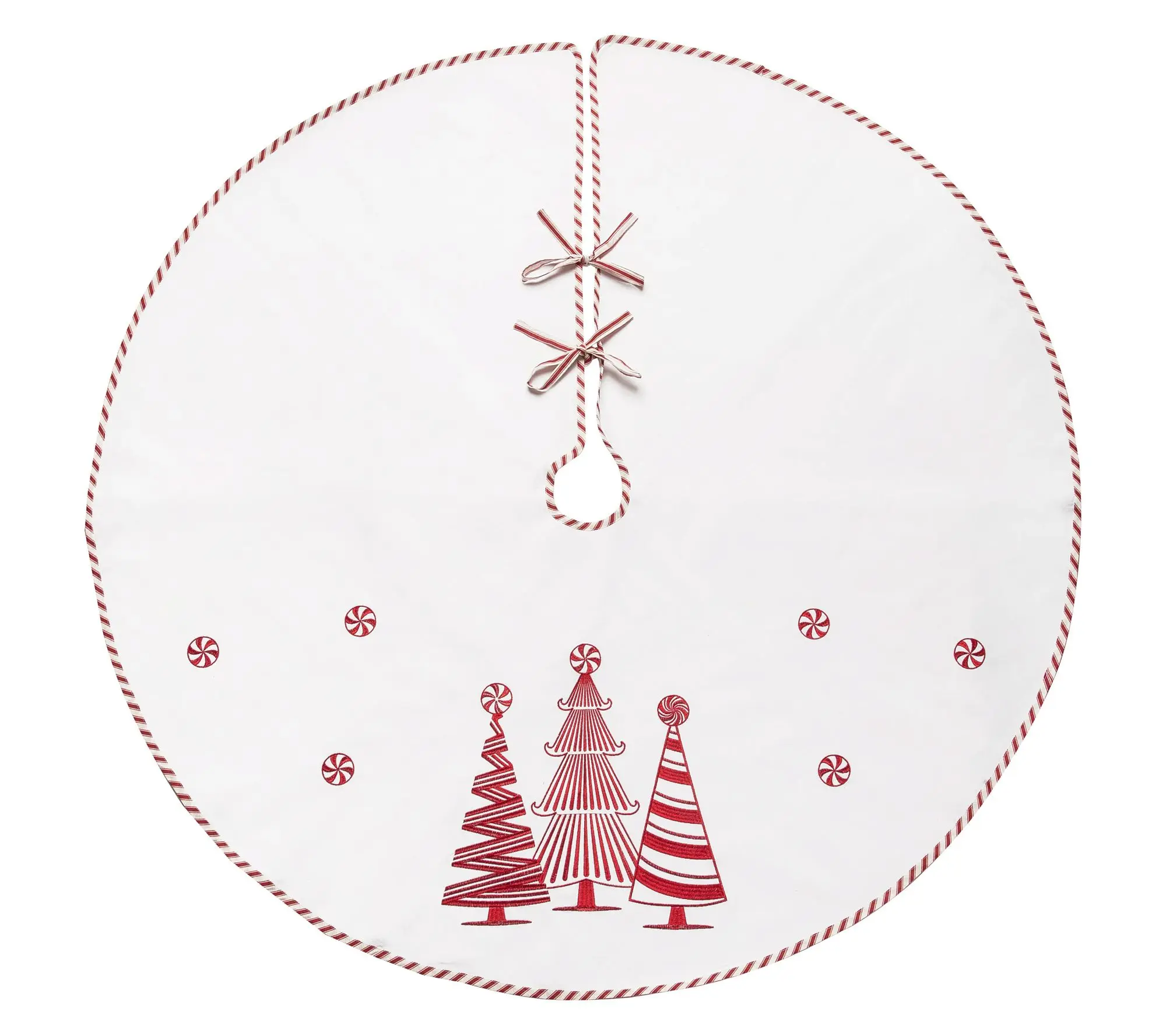 Peppermint Forest Tree Skirt by Valerie
