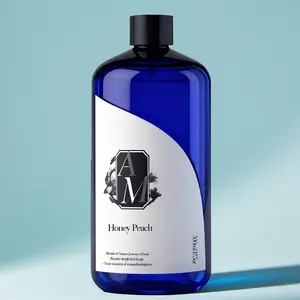 Honey Peach Scented 500ML Aromatherapy Essential Oil, Reed Diffuser Refill Liquid, Home Indoor Air Freshener, Bathroom Deodorizer