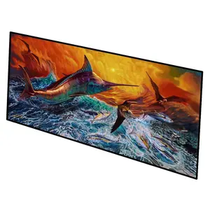 Carolines Treasures  28 x 58 in. Reflective Chaos Blue Marlin Indoor or Outdoor Runner Mat