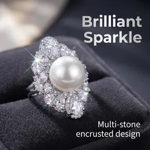 New Beaded Ring Two-in-One Ring Fashion Accessory Holiday Gift