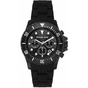 Michael Kors Everest Chronograph Black Silicone Mens Watch MK8980