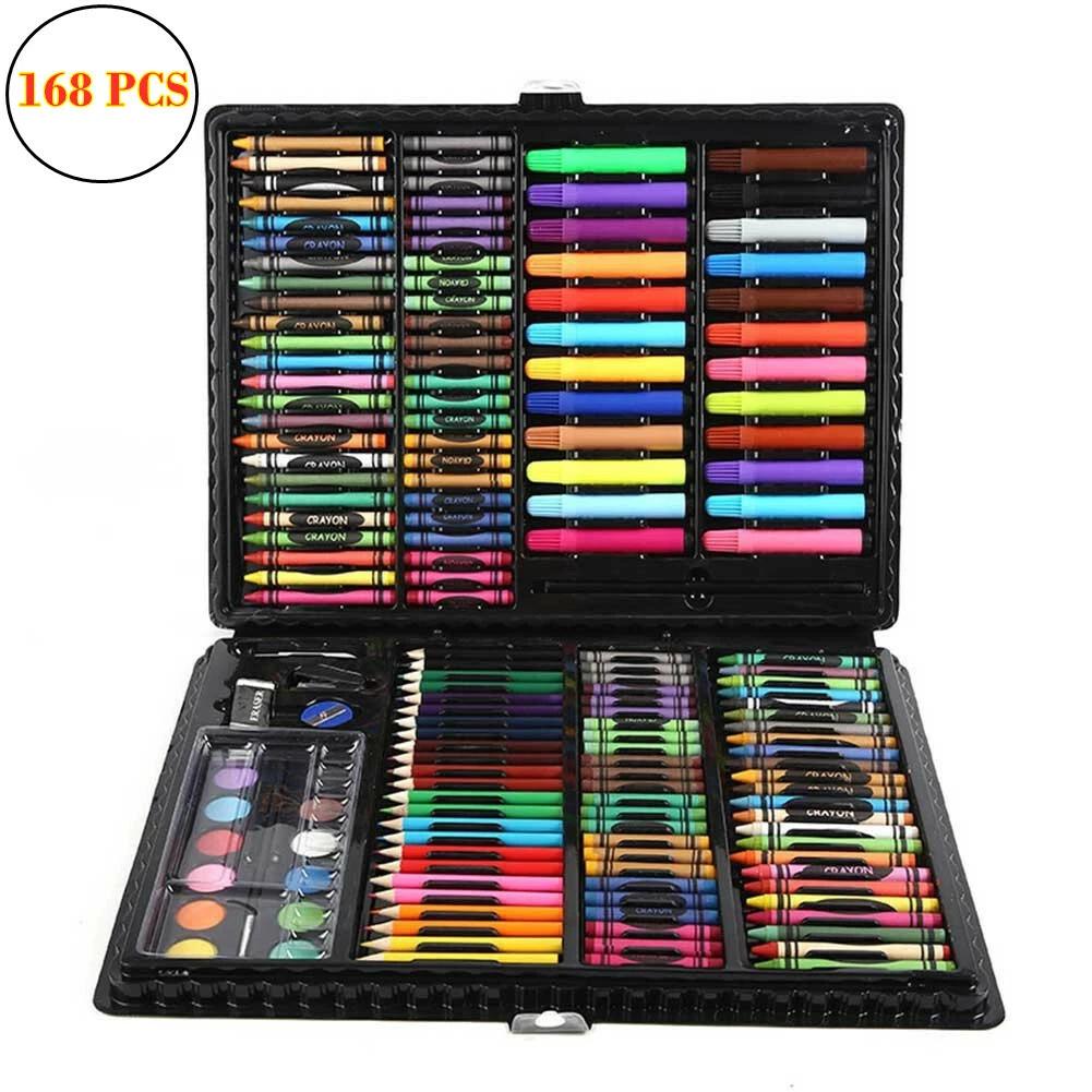 168PCS Art Drawing Set ️ Colored Pencils, Crayons, Watercolor Pens & Sketch Kit with Carry Case 168PCS Art Drawing Set ️ Colored Pencils, Crayons, Watercolor Pens & Sketch Kit with Carry Case