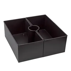 Umbrella Planter for Patio Table (Black Square)