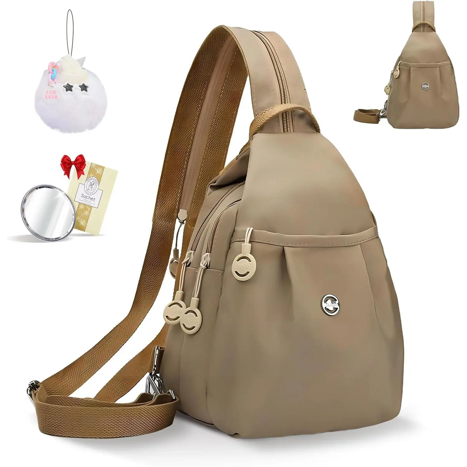 2-Way Mini Commuter Bag, Multi-Compartment Oxford Small Backpack, For ...