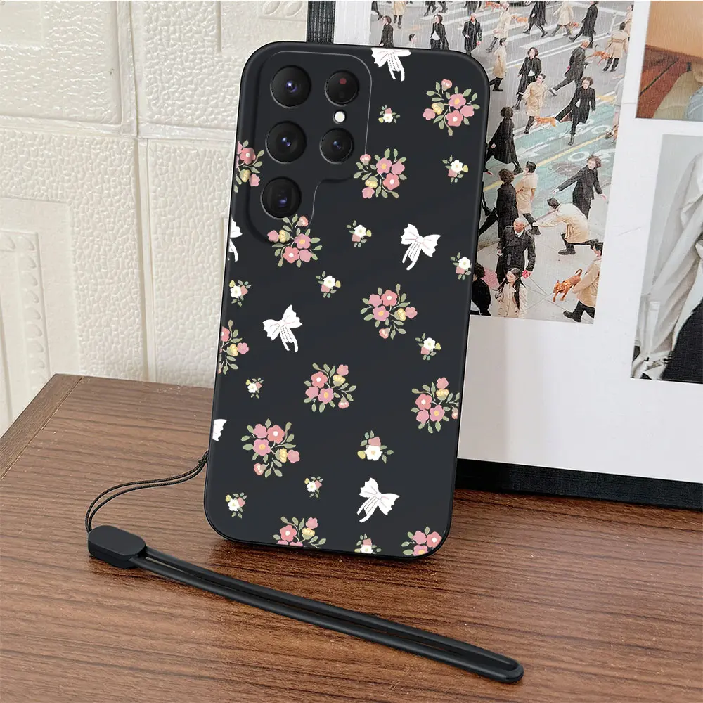 Cute Cartoon Protective phone Case for Samsung S25 ULTRA/S24 ULTRA/S23 PLUS/S23/S22+/S21/S20 FE/NOTE20 ultra/10plus Animation Design + tpu Hand Strap