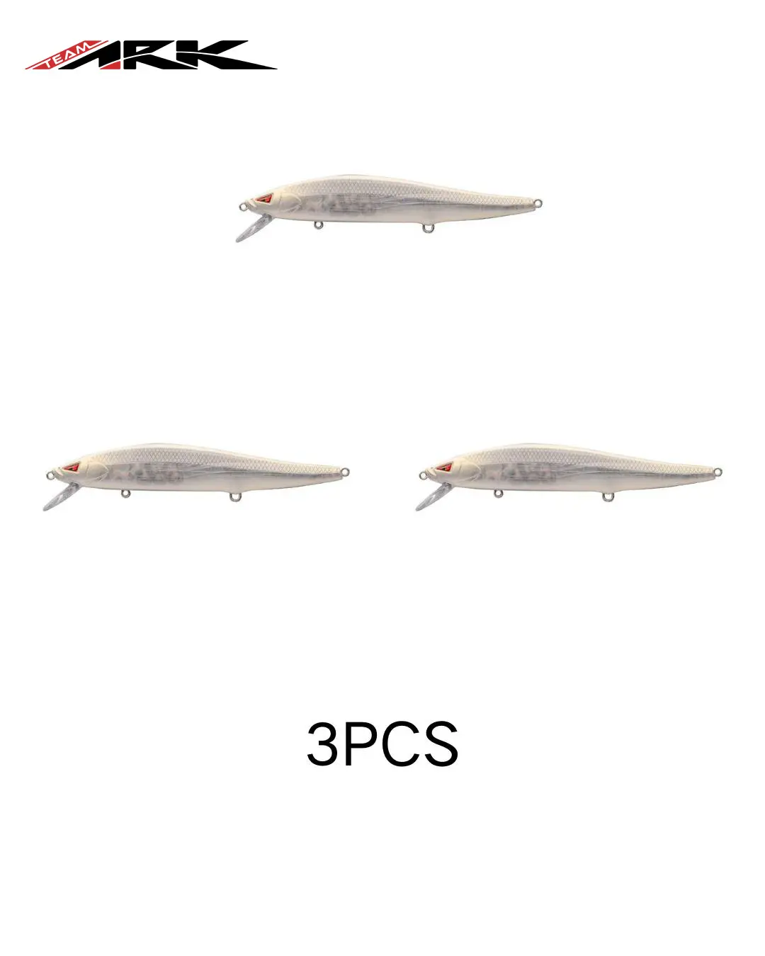TEAM ARK 3PCS Suspending Jerkbait J110SP - Long-Cast Bass Fishing Lure with Erratic Action, Magnetic Weight Transfer & Deep-Diving Capability