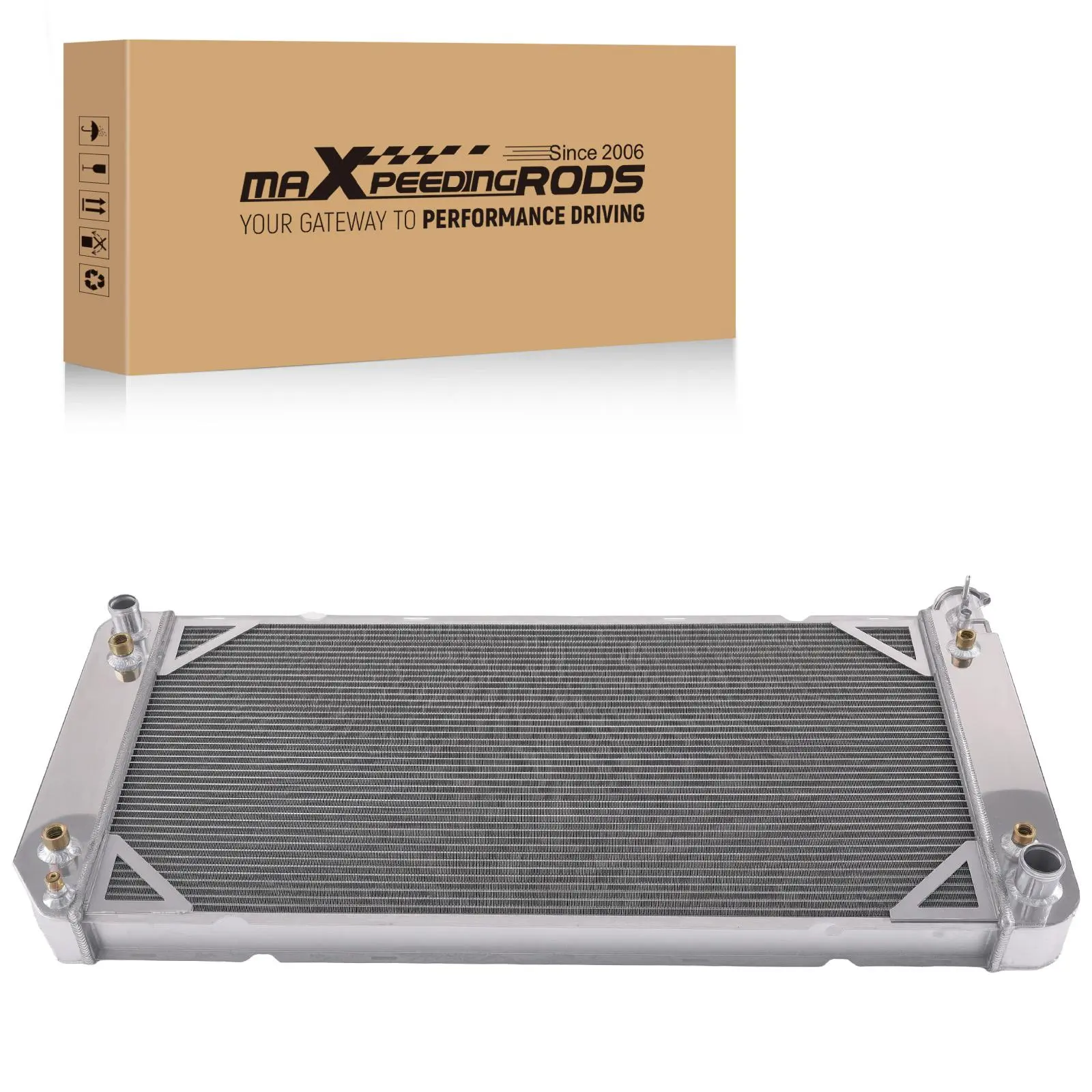 4-Row Aluminum Radiator compatible for Chevy Blazer/Compatible for Tahoe 5.7L 1992-2000 DPI1520 AT
