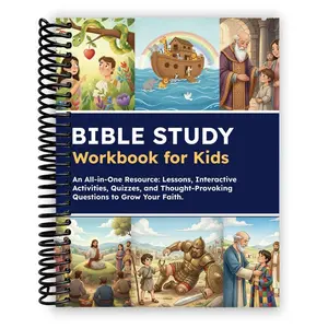 Bible Study Workbook for Kids – Spiral-Bound Learning Journal with Lessons, Activities, Quizzes & Questions for School and Faith Development