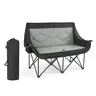 VEVOR Oversized Double Collapsible Folding Camping Chair - 600D Polyester Fabric, 660 lbs Heavy-Duty Load, Dual Cup Holders, Wine Glass Holders, Magazine Straps, Carry Bag, 37.0x9.8 in/940x250 mm, for Outdoor, Beach, 1 Pack#SohoChic, Collapsible Folding C
