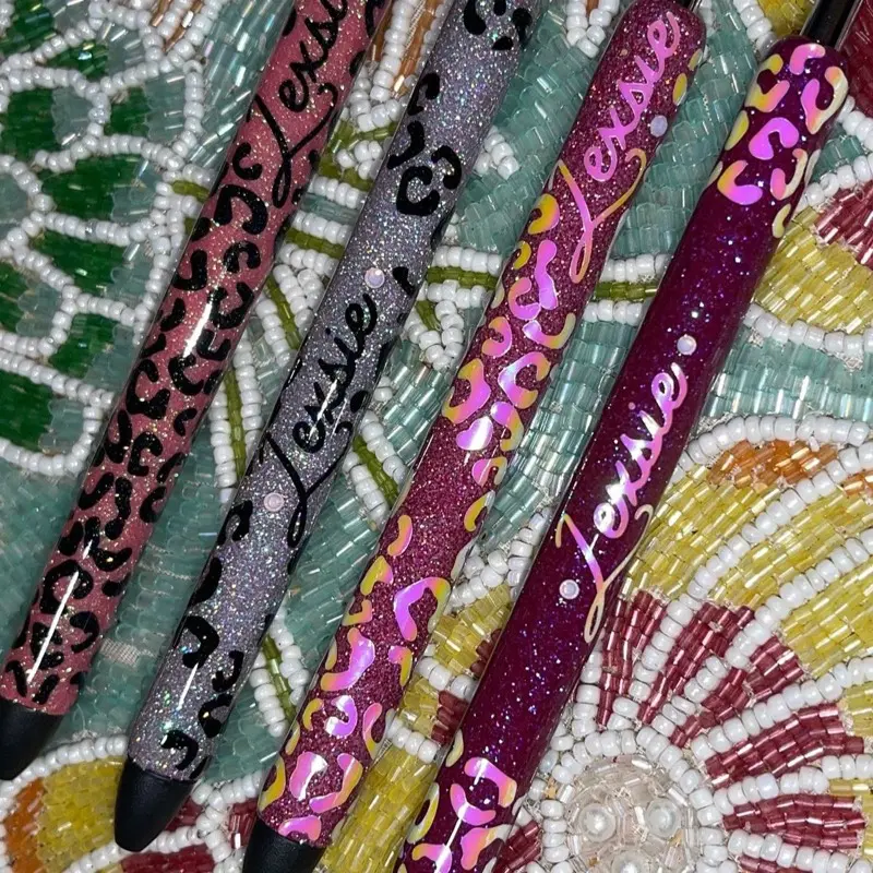 Personalized Leopard Print Pens - Customized Writing Tools with Unique Designs and Names