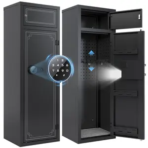 KAER 8-12 Gun Safe, Multi-Function Gun Safe for Rifles and Pistols, Gun Cabinet, Large Gun Safe for Home Rifles and Shotguns, Rifle Safe, Electronic Gun Cabinet with Removable Shelf and Rifle Rack
