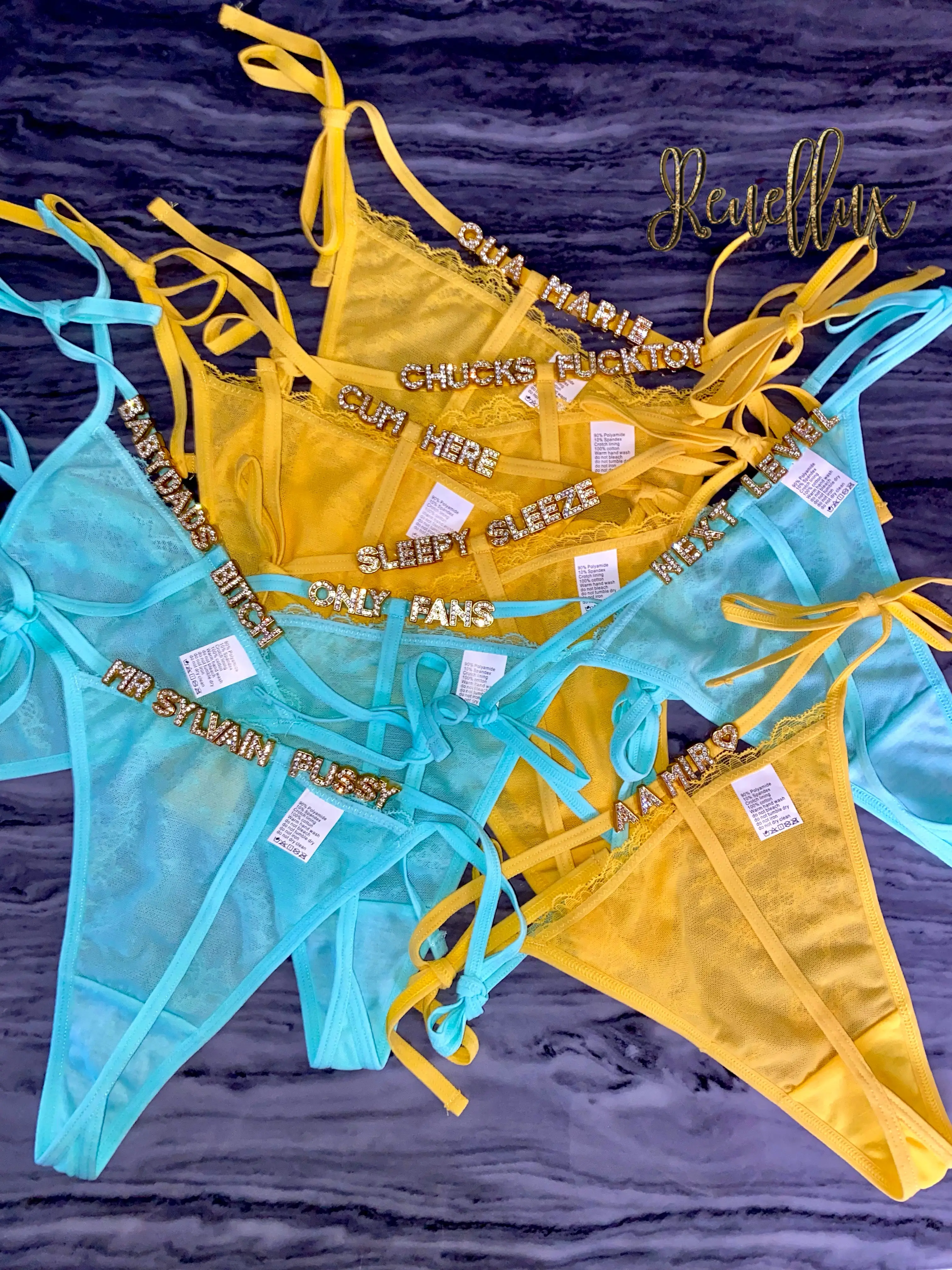 REUELLUX Panties for Women, Customizable Crotchless Charm Thong, Handmade & Comfy Plus Size Friendly Fit, Fits