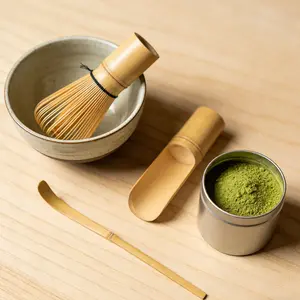 Handcrafted Traditional Japanese Matcha Frother, Food Grade Natural Bamboo 100-Prong Fine Foaming Whisk, Hand-Polished Burr-Free for Ceremonial Tea Ceremony Home Latte Making, Perfect Gift for Matcha Enthusiasts