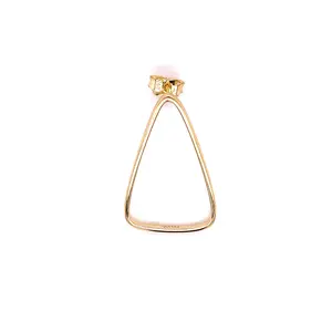 Large 14K Gold Open Triangle Earrings