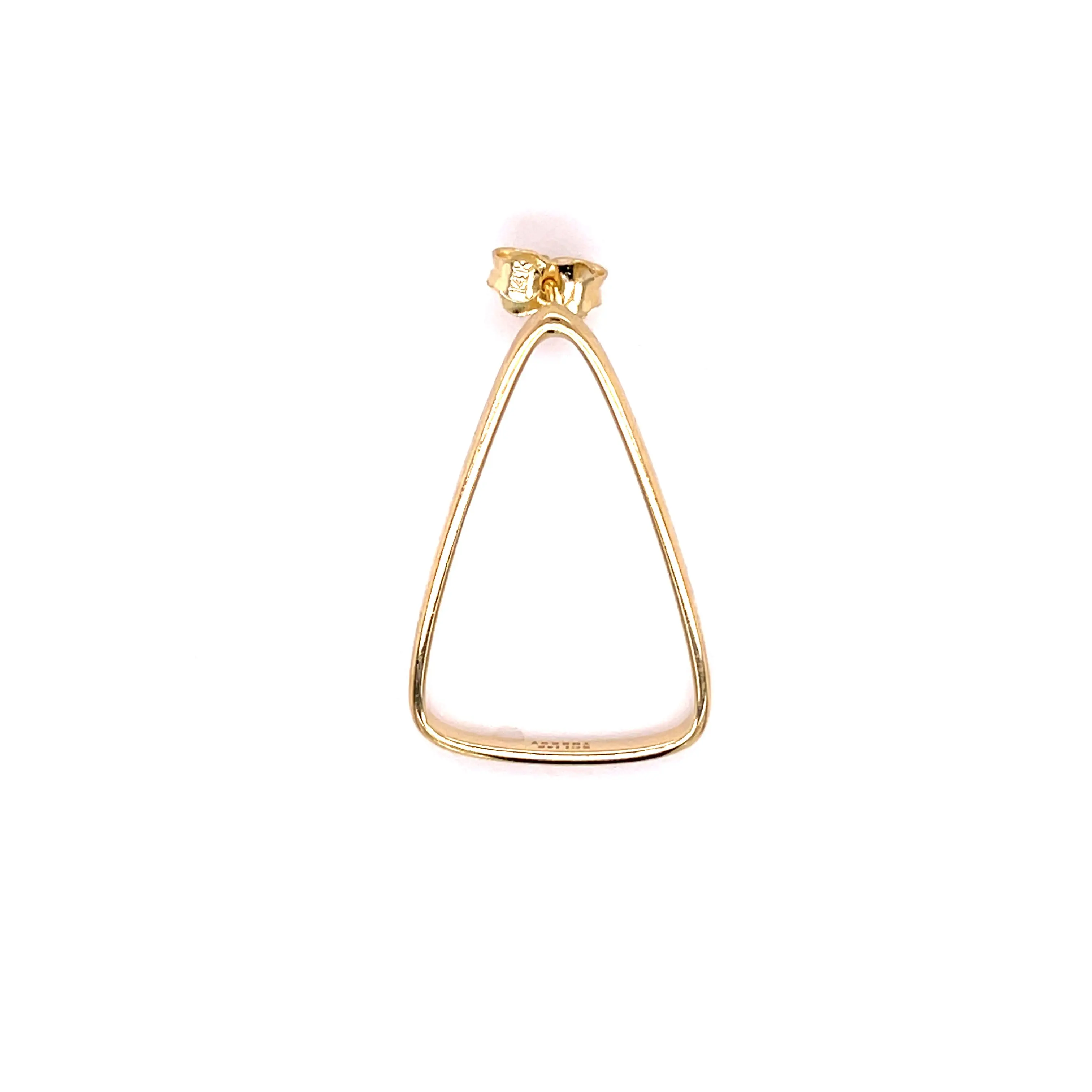 Large 14K Gold Open Triangle Earrings