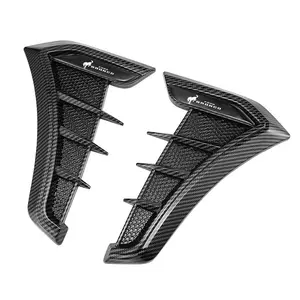 2pcs Car Carbon Fiber Side Leafboard Flank Fender Stickers, Styling Accessories for Ford Bronco, Mustang, Shelby, Mondeo