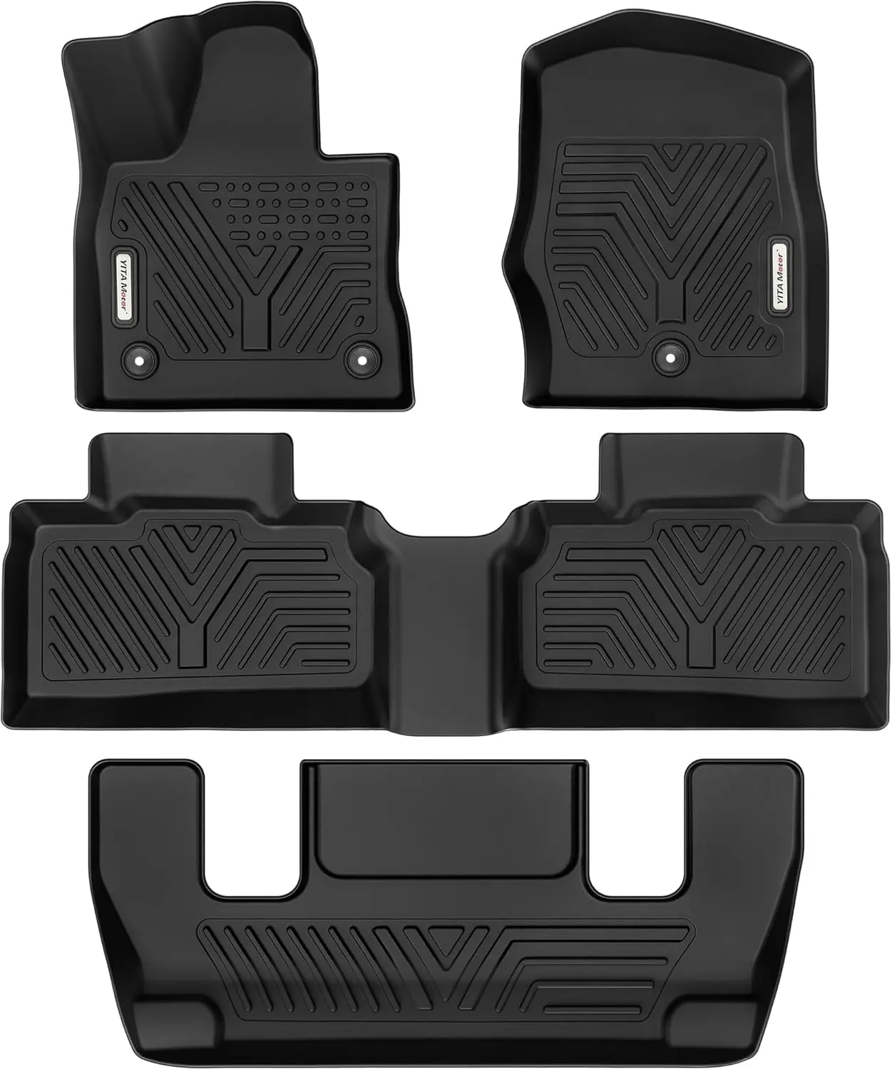 YITAMOTOR Floor Mats for 2020-2025 Ford Explorer 6 Passenger Models, All-Weather Custom Fit TPE Floor Liners Set YITAMOTOR Floor Mats for 2020-2025 Ford Explorer 6 Passenger Models, All-Weather Custom Fit TPE Floor Liners Set