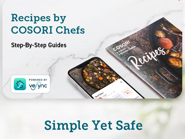 COSORI 6-Qt Electric Pressure Cooker, 9-in-1 Multi-Cooker, Rice, Sous Vide, Sterilizer 1100W, Stainless Steel, Aluminium Inner Pot, with Recipes