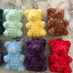 Crochet Gummy Bear Keychain - Cute and Soft Keyring Accessory