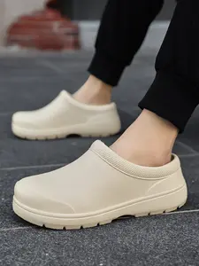 1 Pair 2-Color EVA Chef Clog Slippers (38-44 Sizing) - Non Slip Clogs, Water & Oil Resistant + Soft Lining + Anti-Slip Sole, For Kitchen Work & Daily Casual Scenarios, Convenient Slip-On, Wear-Resistant & Anti-Slip, Comfortable & Practical