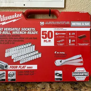 Milwaukee 1/4 Drive 50pc Socket Set