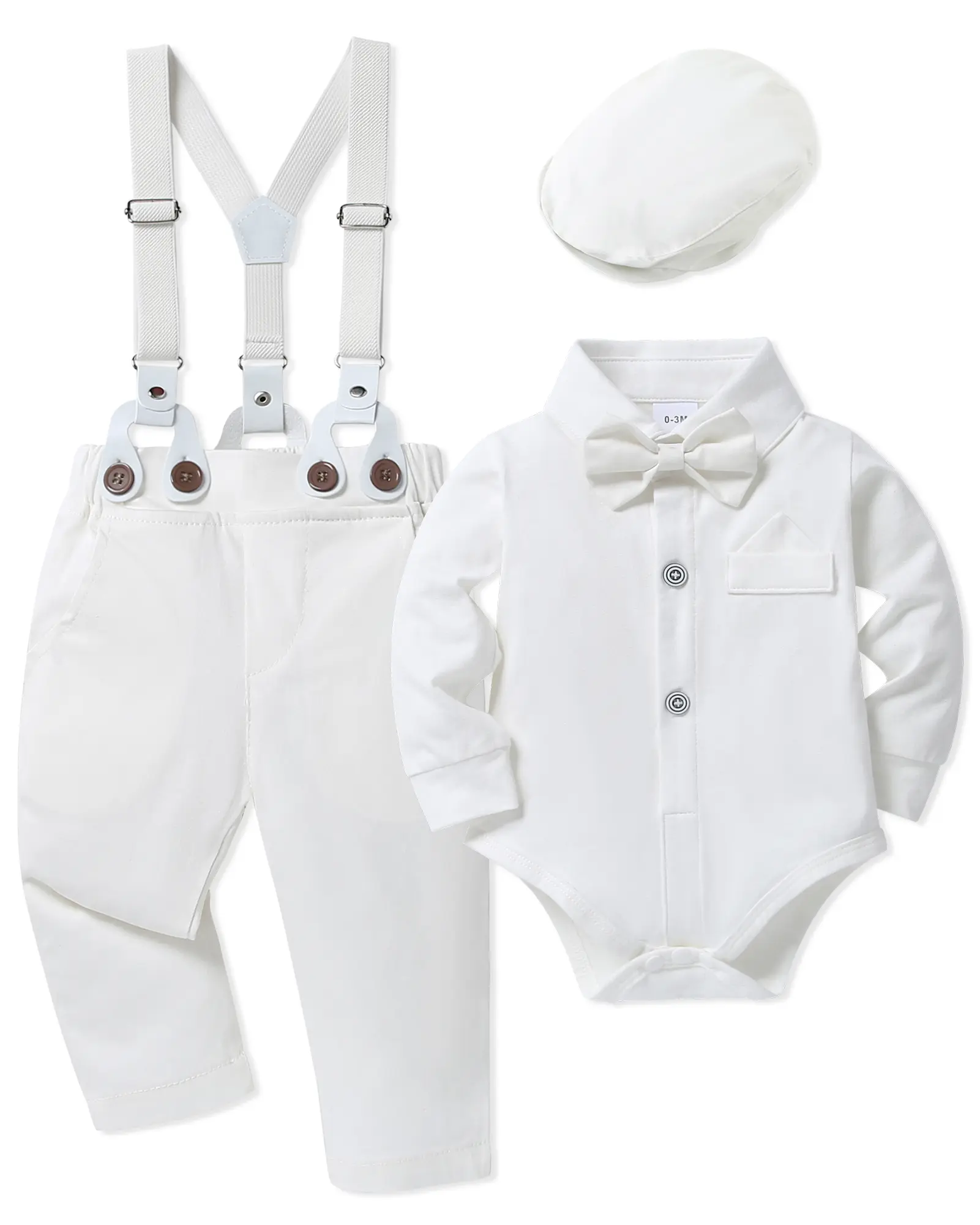 Baby Boy Clothes 0-24M Bow Button Suit Set Suits 4pcs Baby Boys Baptism Easter Outfits Gentlemen's Clothes two-piece set Shirt Pants Special Gift Set