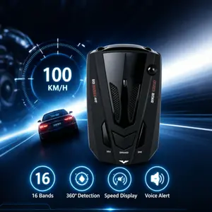 V7 Intelligent Speed Reminder Device for Vehicles - 16-Band Coverage, 360° Detection Range, Real-Time Update, Smart Voice Assistance