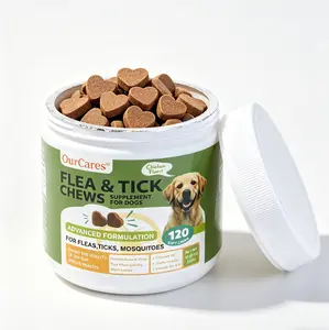 Flea Tick Soft Chews Supplement for Dogs, Chicken Flavor, 120 Count, Natural Ingredients for Flea, Tick & Mosquito Support &OurCares