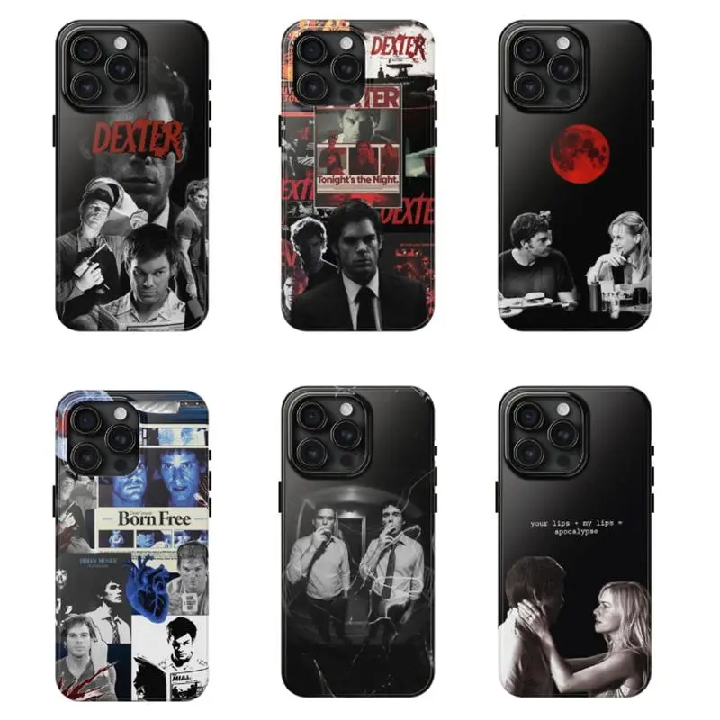 Dexter Morgan TV Show Inspired Smartphone Case, Tough Shockproof Protective Cover, Fan Gift, Compatible with iPhone 11-17 Pro Max/Plus & Samsung Galaxy S21-S25 Cellphone Accessories for Handheld Devices