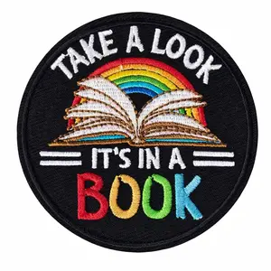 "Take a Look...It's in a Book" Embroidered Patch