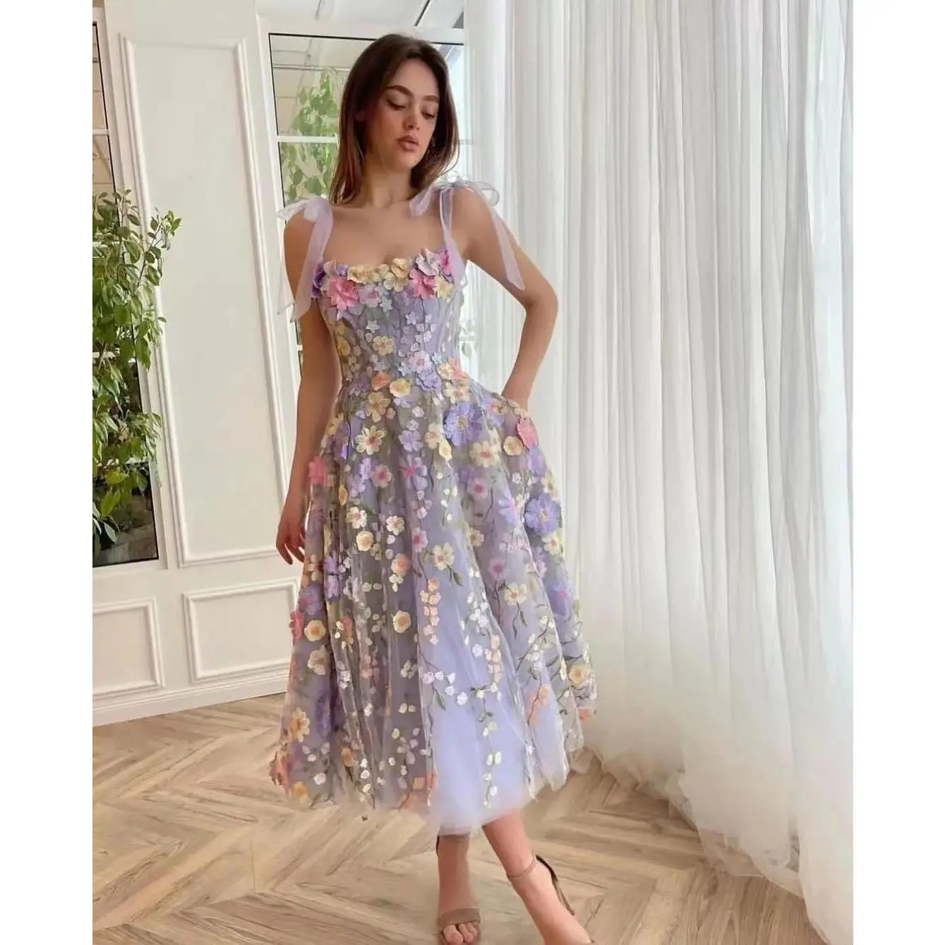 Light purple long skirt