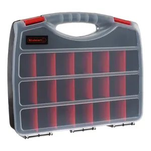 Stalwart Portable Storage Case - Secure Locks &  23 Compartmen