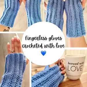 Crocheted Fingerless Gloves - 100% Handmade with Love, Perfect for Various Occasions, Cozy & Versatile Accessory
