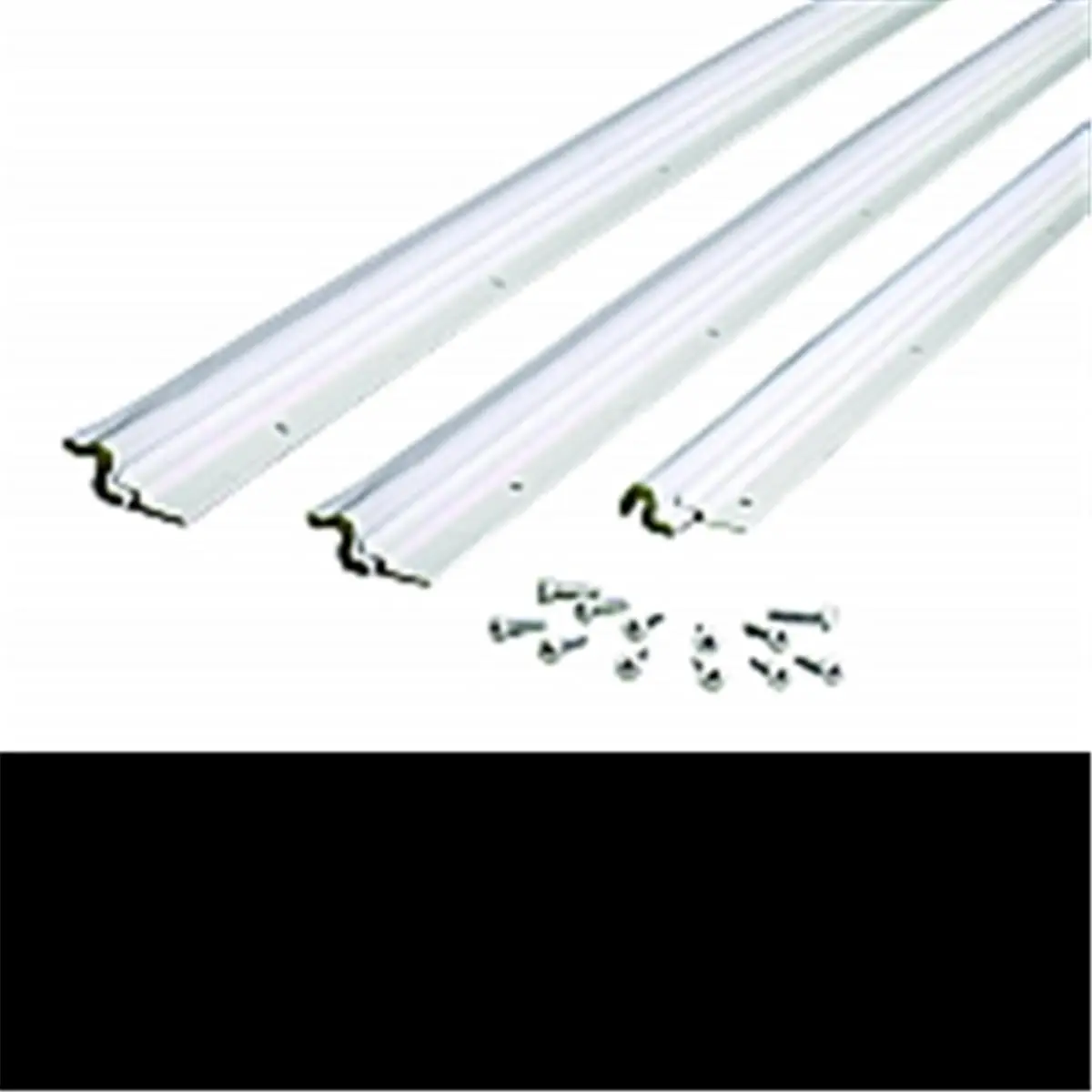 MD Building Products 91850 White Compression Weatherstrip with Aluminum Stop, 84x36 in. Weather-Resistant Door Seal for Wood/Aluminum Surfaces, All-Season Draft Blocking, Dust & Insect Protection