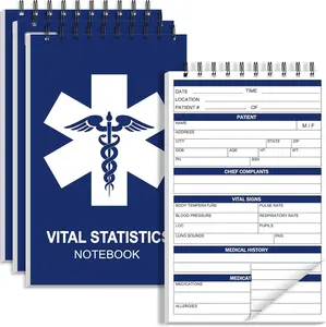 EMT First Responders Vital Statistics Notepad EMS Field Notebook 6x3.75Inch 70Sheet Pad for EMS Paramedic Gear Gifts