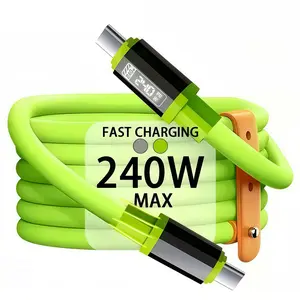 Radea 240w Super Fast Charging Cable, USB-C to USB-C Silicone Charger, Compatible with 120w/100w, 480mbps High-Speed Transfer