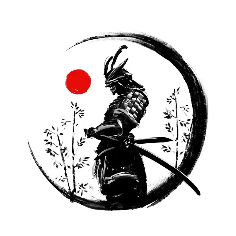 15cm Amurai Warrior Products Car Accessories Stylish, Decals Decoration Stickers on Motorcycle Personality, Exterior Parts PVC