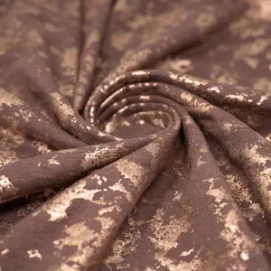 Cloud 9 Foil Printed Brushed Terry Fleece Fabric | Blue Moon Fabrics