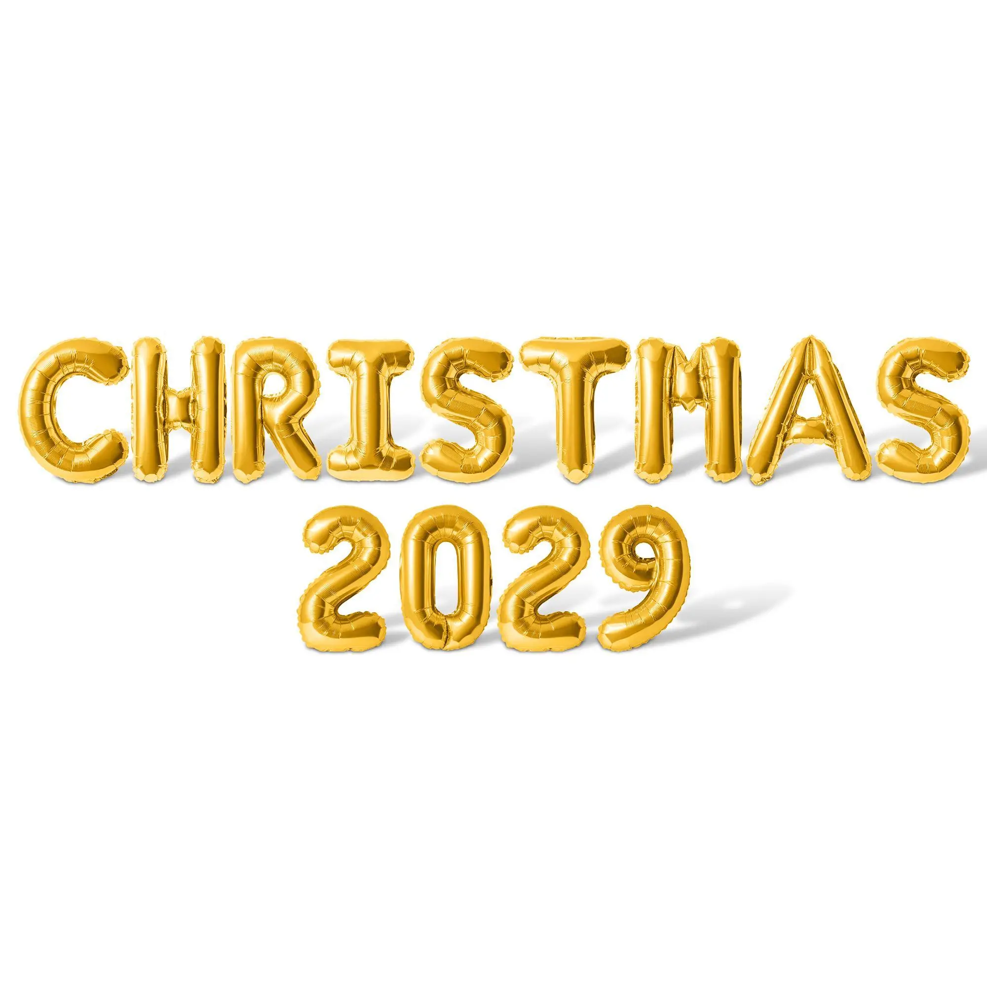 Letter Balloons - CHRISTMAS 2029 16" Inch Alphabet Letters Foil Mylar Balloon Christmas Party Banner