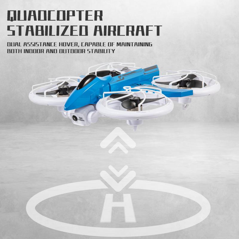 Beginner RC Drone with LED Light Stunt, Crash-Resistant Quadcopter Toy, Durable Remote Control Airplane, Great for Outdoor Play and Gifting