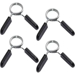 4 count 1 Inch Barbell Clamps, Spring Clip Collars Bars Clips Fitness Weight Lifting Dumbbell Weight Bar Clip Clamps for Many Gym Equipment Strength  Accessory