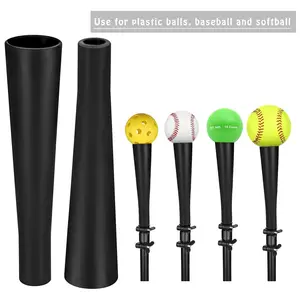 Baseball/ball Bat Rubber Topper Accessories 3pcs, Basic Ball Rest Rubber Cup for Baseball Softball Practice Training Hitting Ball Durable, Replacement for Standard Batting Tee, Training Rolled Flexible Rubber Top,Adjustable Height for Kids or Adults