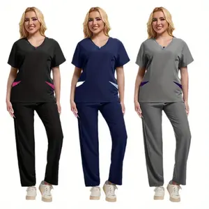 Uniform Women's Scrub SetAdar Universal Unisex Scrubs - Unisex Drawstring Scrub Set Stretch Top and Pants