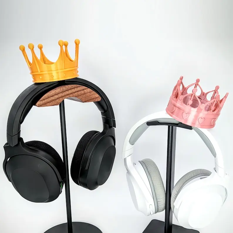 Princess Crown Headphone Ears | Heart Crown Headset Accessory
