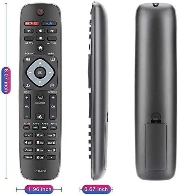 Universal NH500UP/PHI-958 Replacement Remote fit for Philips LED LCD TV Smart Ultra HDTV 50PFL5601/F7 65PFL5602/F7 55PFL5602/F7 50PFL5602/F7 43PFL5602/F7