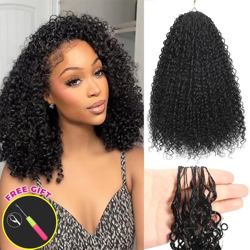 【New In】ISEE HAIR Crochet Braid Hair Extensions Miracle Knots Kinky Curly Human Hair Extensions Knotless Pre-Separated 50g/Pack