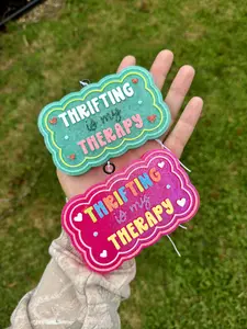Car Freshie THRIFTING THERAPY - THRIFTING Air Freshener for Car Mirror - Lasts 4-6 Weeks - Perfect for Small Spaces