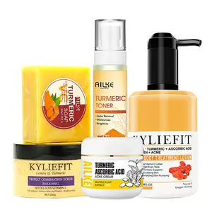 AILKE Organic Turmeric Skin Care Set, Brighten, Cleaning Skin, Improve Dry Skin