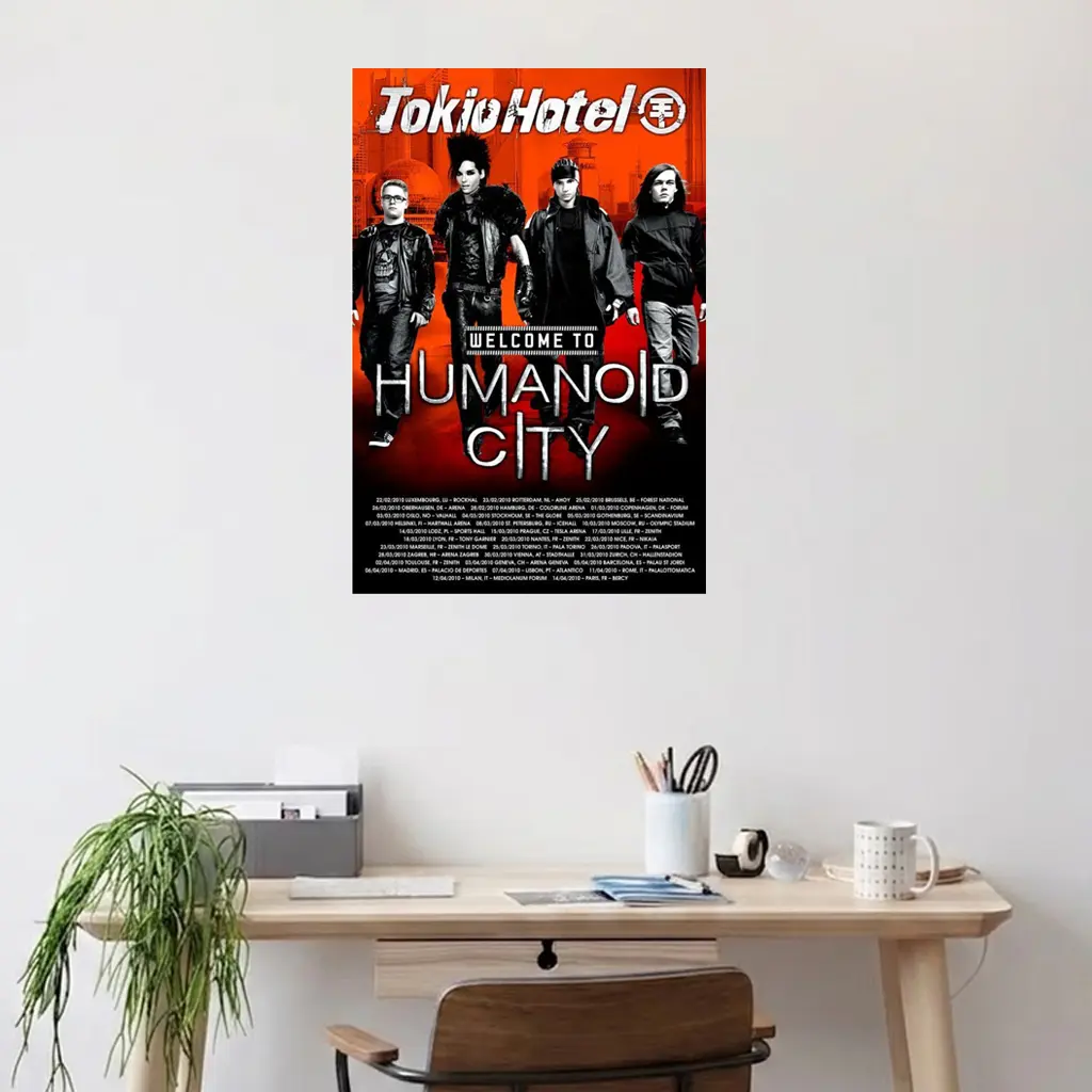 Poster Tokio Hotel Gift For Fans Retro Music Tour Style