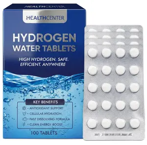 HEALTHCENTER Fast-Dissolving Hydrogen Water Tablets - Cellular Hydration & Clean Energy Boost, 100 Count